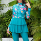 Aria Marble – Burkini Damen Blau kaufen, moderner Marmor Sommerlook