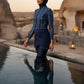 Aria Spark – Burkini Damen kaufen mit modernem Navy Streifen Muster